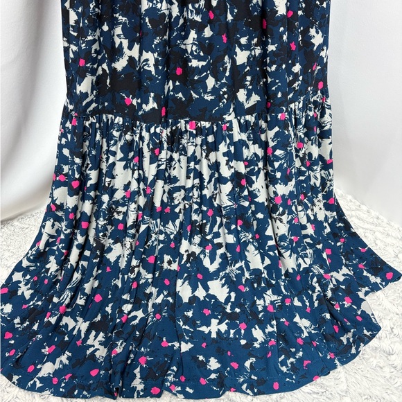 Taylor Blue Floral Prairie Maxi Dress Sleeveless Size 10 - Picture 5 of 10